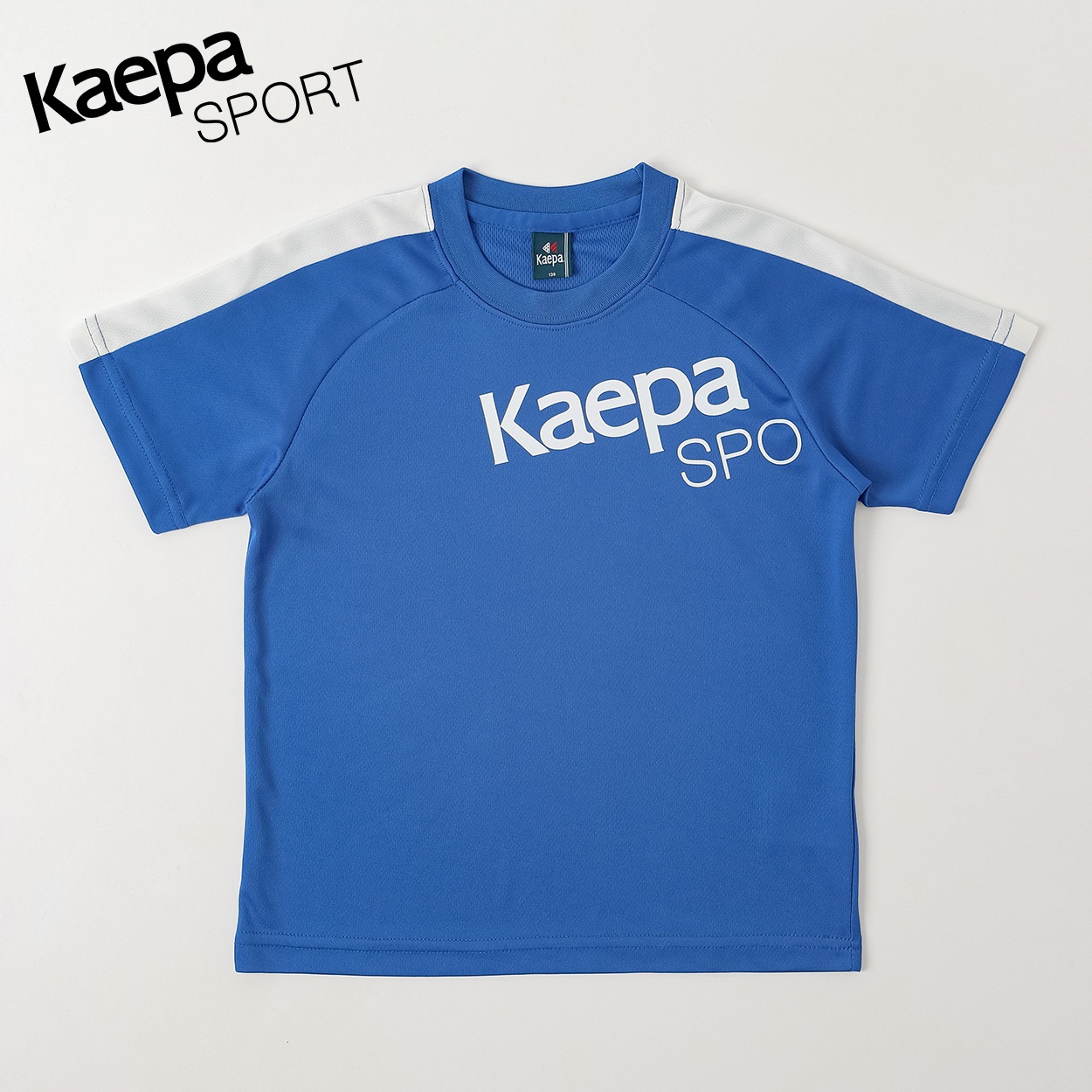 Kaepa(ケイパスポーツ) サイドラインプリントT キッズ 男の子 女の子 130cm-160cm(ブルー-130cm)