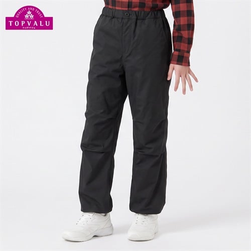あたたか裏フリースデニムパンツ キッズ 男の子 トップバリュ 130cm-160cm(ブラック-130cm)