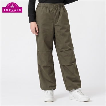 あたたか裏フリースデニムパンツ キッズ 男の子 トップバリュ 130cm-160cm(カーキ-130cm)