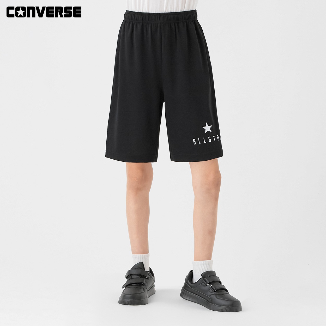 CONVERSE(コンバース) ショートパンツ ロゴ キッズ 男の子 130cm-160cm(ブラック-140cm)