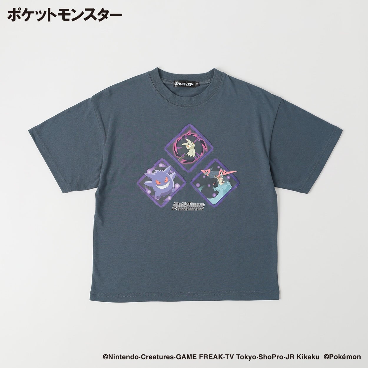 ポケットモンスター 天竺半袖Tシャツ キッズ 130cm-160cm(チャコール-150cm)