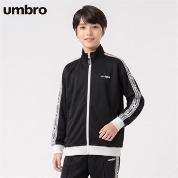 UMBRO(アンブロ) ロゴテープジャケット キッズ 男の子 130cm-160cm(ブラック-130cm)