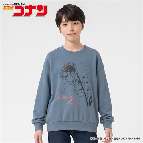 名探偵コナン グラフィックトレーナー キッズ 男の子 女の子 130cm-160cm(ブルー-130cm)