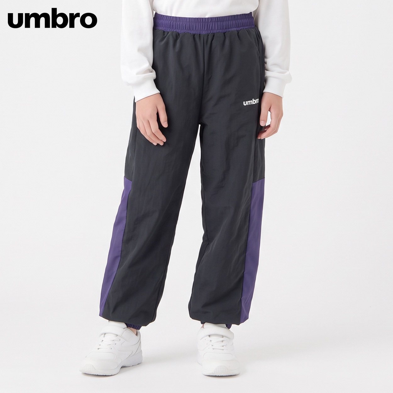 UMBRO(アンブロ) 裏フリース切替パンツ キッズ 男の子 130cm-160cm(ブラック-140cm)