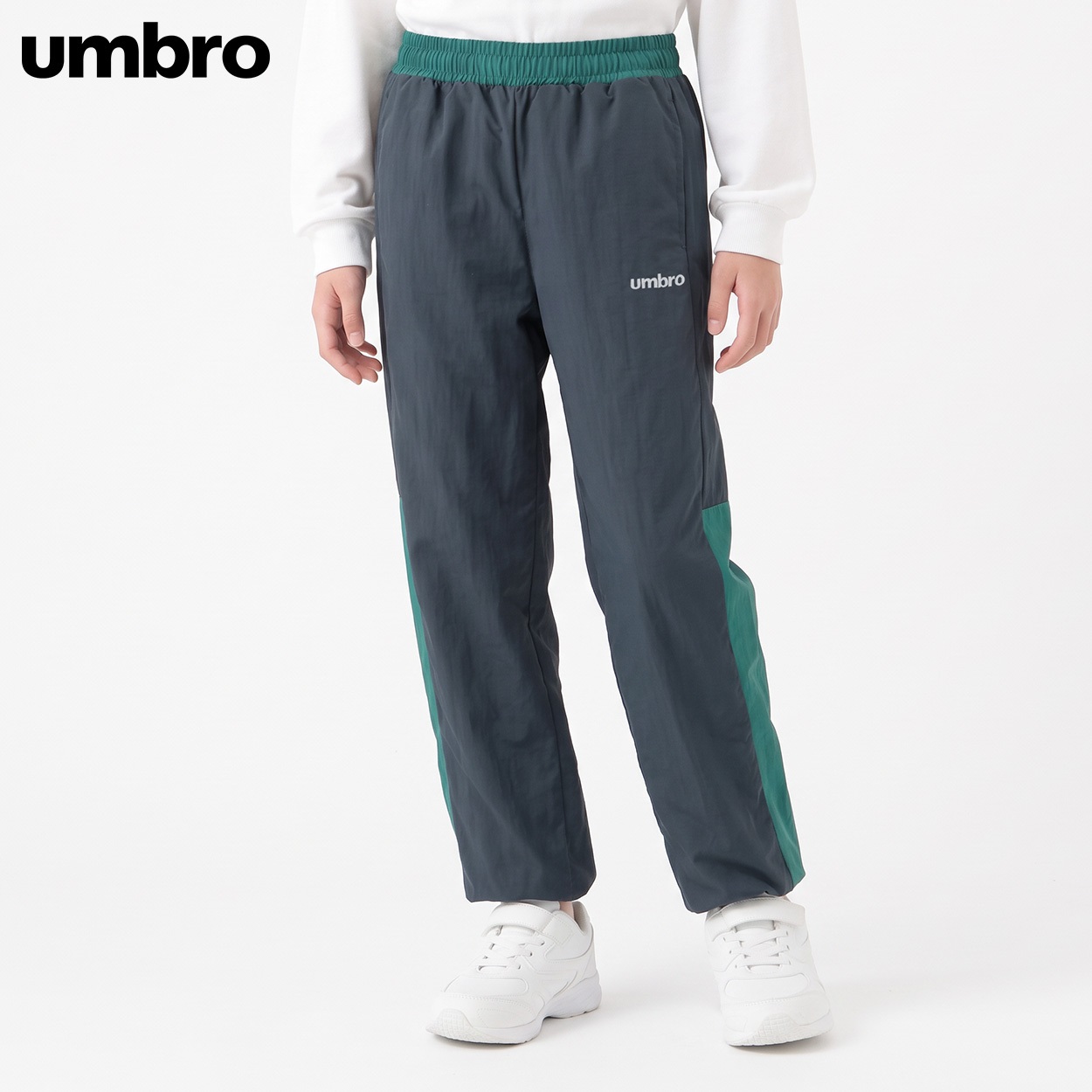 UMBRO(アンブロ) 裏フリース切替パンツ キッズ 男の子 130cm-160cm(ネイビー-140cm)