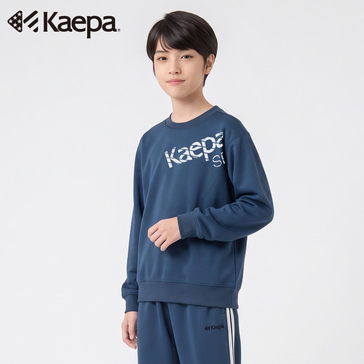 Kaepa(ケイパ) 長袖プリントスウェット キッズ 男の子 130cm-160cm(ネイビー-160cm)