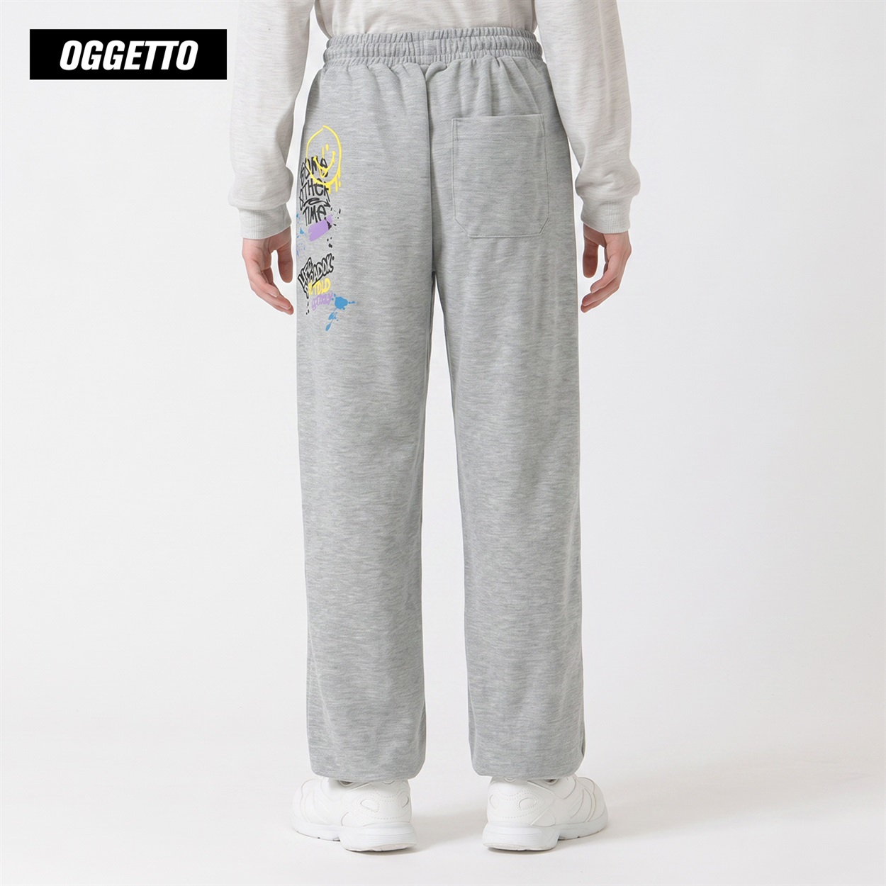 OGGETTO(オジェット) スマイリーコラボジョグパンツ キッズ 男の子 140cm-170cm(グレー-160cm)