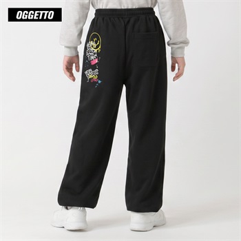 OGGETTO(オジェット) スマイリーコラボジョグパンツ キッズ 男の子 140cm-170cm(ブラック-140cm)