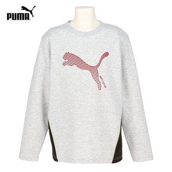 PUMA(プーマ) MX 長袖Tシャツ キッズ 男の子 130cm-160cm(グレー-130cm)
