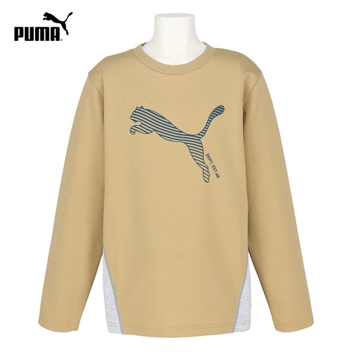 PUMA(プーマ) MX 長袖Tシャツ キッズ 男の子 130cm-160cm(ブラウン-130cm)