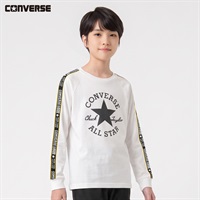 CONVERSE(コンバース) ラグラン長袖Tシャツ キッズ 男の子 130～160cm(ホワイト-130cm)