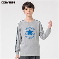 CONVERSE(コンバース) ラグラン長袖Tシャツ キッズ 男の子 130～160cm(ライトグレー-130cm)