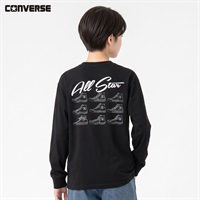 CONVERSE(コンバース) スニーカー長袖Tシャツ キッズ 男の子 130～160cm(ブラック-130cm)