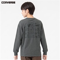CONVERSE(コンバース) スニーカー長袖Tシャツ キッズ 男の子 130～160cm(チャコールグレー-130cm)