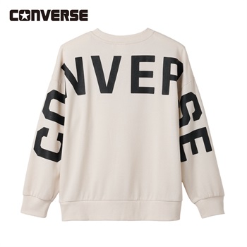 CONVERSE(コンバース) ビッグロゴスウェットシャツ キッズ 男の子 130～160cm(アイボリー-130cm)
