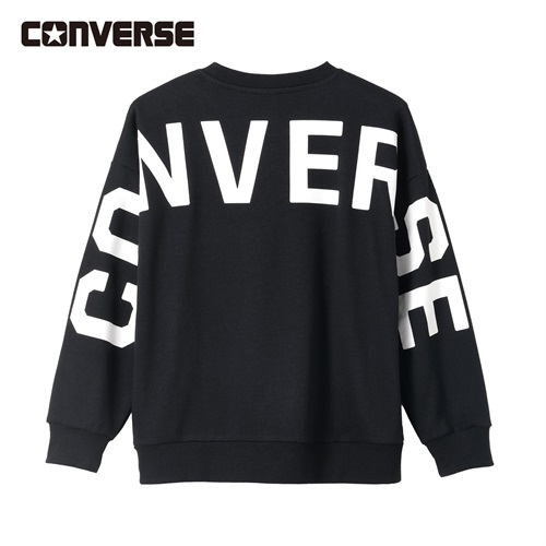 CONVERSE(コンバース) ビッグロゴスウェットシャツ キッズ 男の子 130～160cm(ブラック-130cm)