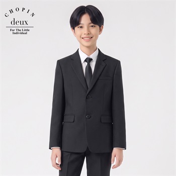 2つ釦ジャケット キッズ 男の子 100cm-170cm(ブラック-140cm)