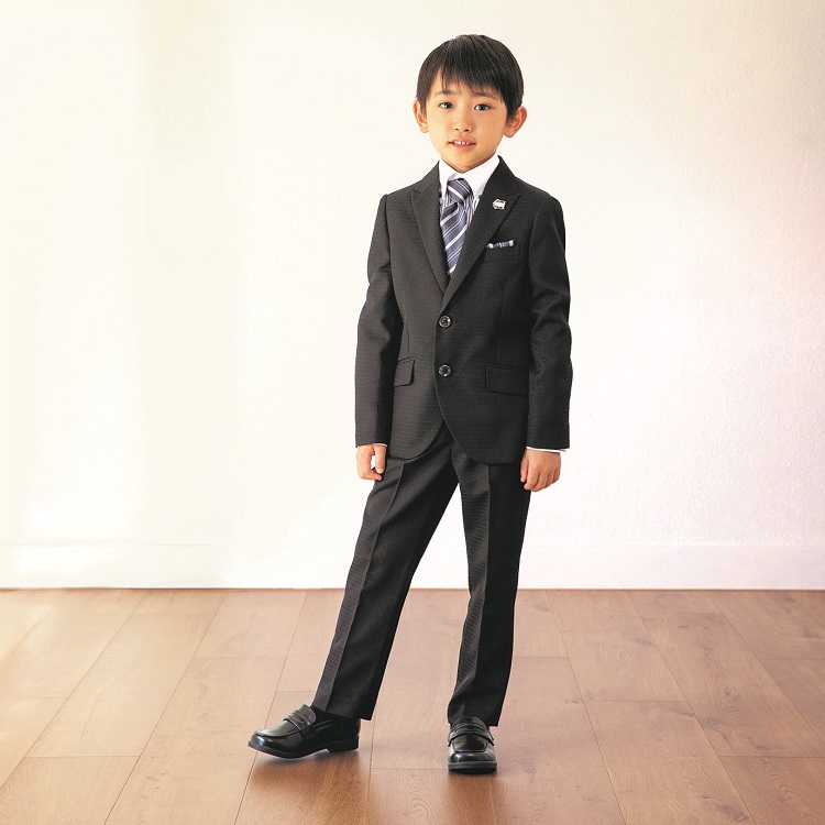 【超美品】ヒロミチナカノ　フォーマルスーツセットアップ　男の子　黒　120 hiromichi nakano children ロングパンツジャケット3点スーツ