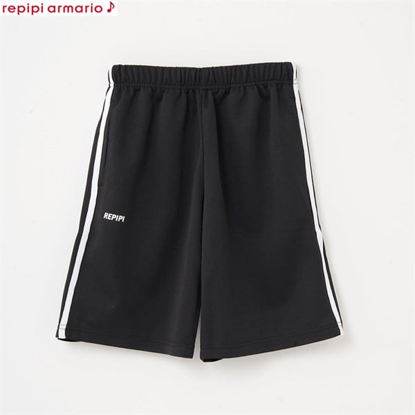 repipi (レピピ）  ジャージハーフパンツ キッズ ジュニア  ボトムス 140cm-170cm(ブラック-160cm)