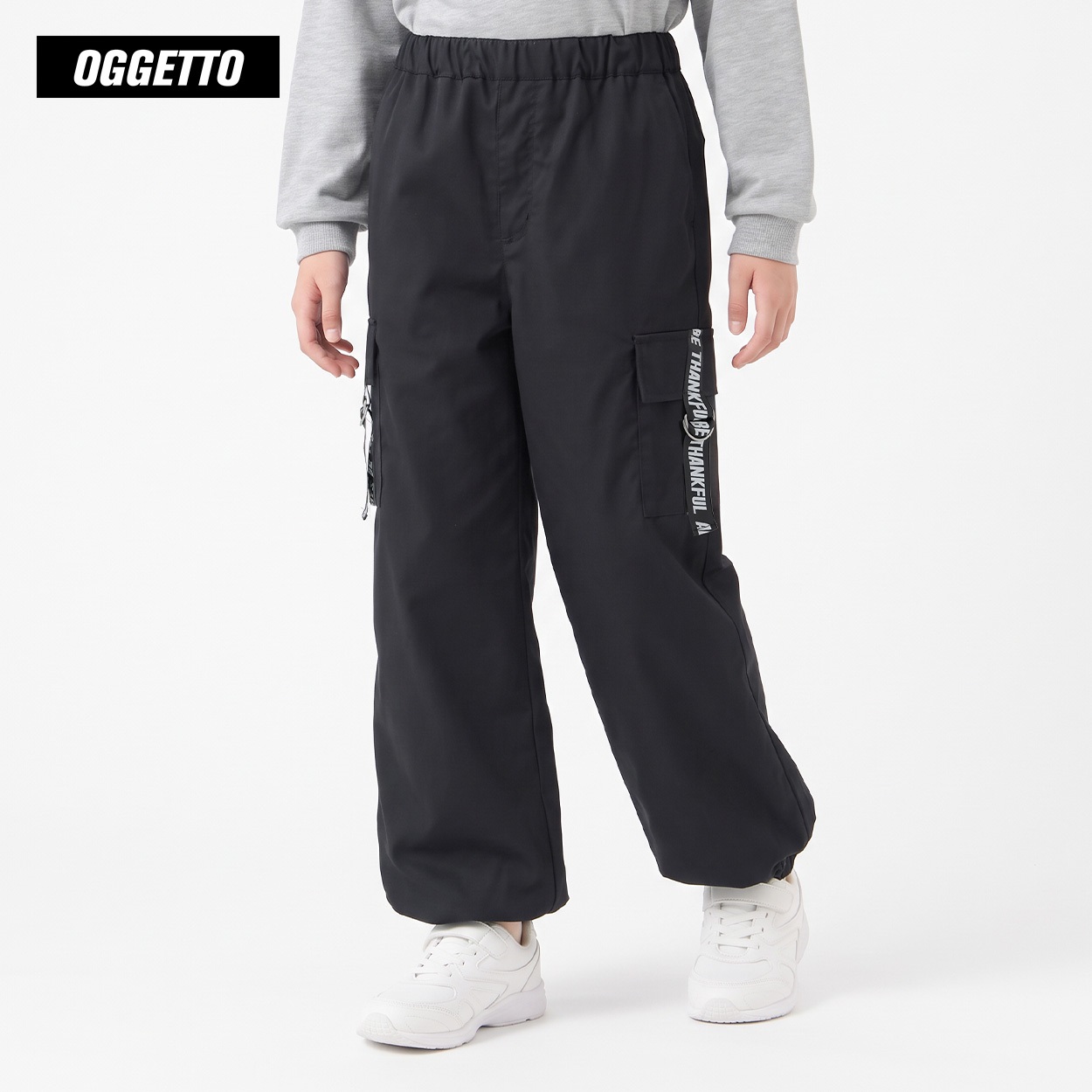 OGGETTO(オジェット) ツイルカーゴパンツ キッズ 男の子 140cm-170cm(ブラック-160cm)