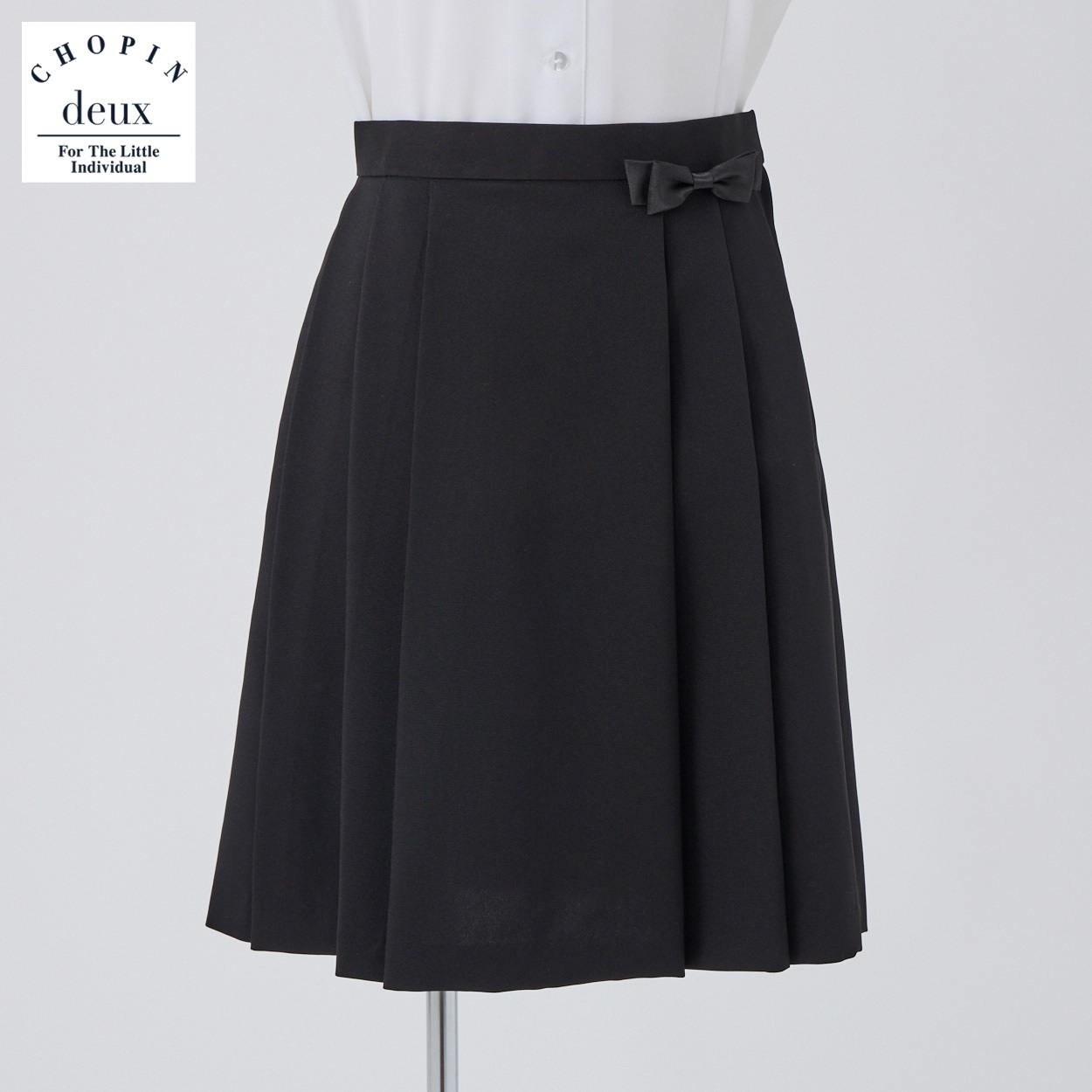 CHOPIN deux(ショパン ドゥ) 無地プリーツスカート(大) キッズ 女の子 フォーマル 140cm 150cm 160cm(ブラック-150cm)
