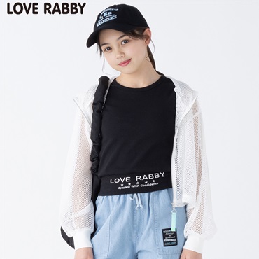 ラブラビ メッシュジップパーカーコンポ 女の子 キッズ130cm-160cm(ホワイト-150cm)