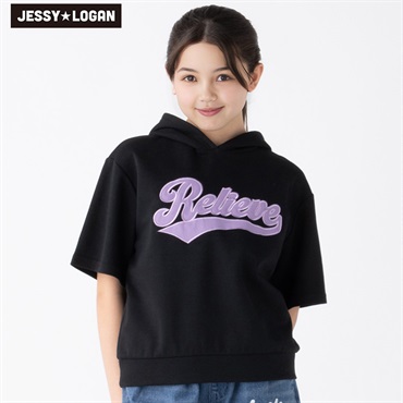 ジェシーローガン 貼り付けロゴパーカー 女の子 キッズ130cm-160cm