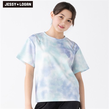 ジェシーローガン 肩ジップタイダイ柄Ｔシャツ 女の子 キッズ130cm-160cm(サックス-140cm)