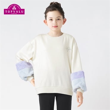 【パーリーゲイツ】レディース トレーナー 袖ファー サイズ0 ファー付き（スウェット・トレーナー｜トップス