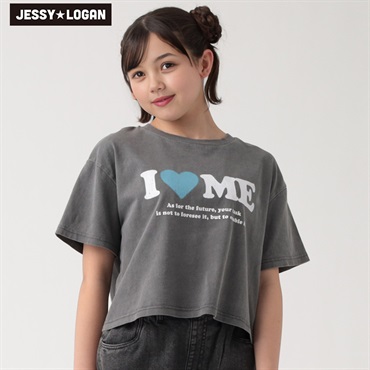 ジェシーローガン ピグメントロゴＴシャツ 女の子 キッズ 130cm-160cm(グレー-140cm)