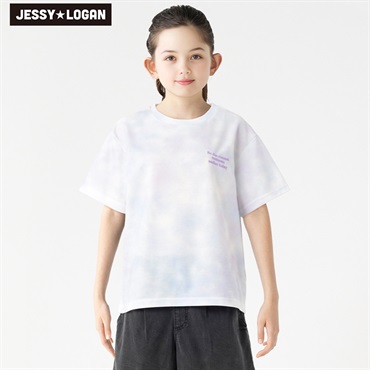 ジェシーローガン バック発泡ロゴタイダイＴシャツ 女の子 キッズ 130cm-160cm(ラベンダー-160cm)