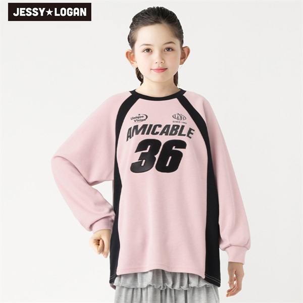 ジェシーローガン ナンバリングプルオーバー 女の子 キッズ 130cm-160cm(ピンク-140cm)