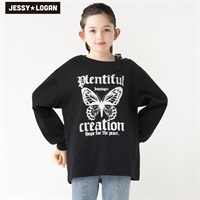 ジェシーローガン 肩ベルトツキプルオーバー 女の子 キッズ 130cm-160cm(ブラック-130cm)