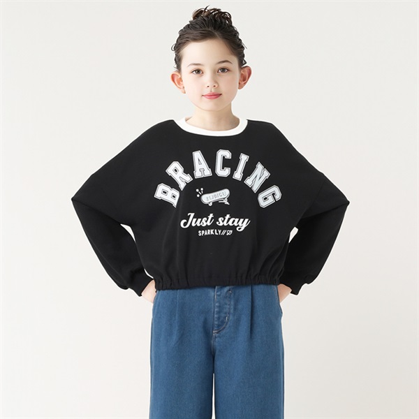 衿配色トレーナー 女の子 キッズ 130cm-160cm | イオンスタイル