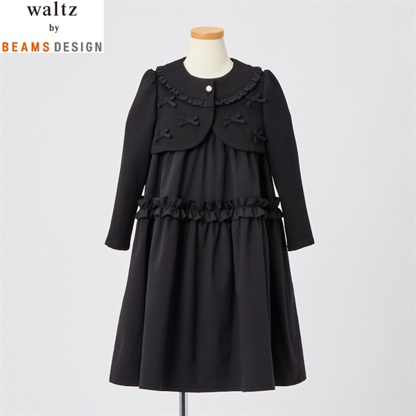 waltz by BEAMS DESIGN フォーマル・卒園式・入学式 waltz by BEAMS DESIGN 白襟チェックアンサンブル キッズ 女の子