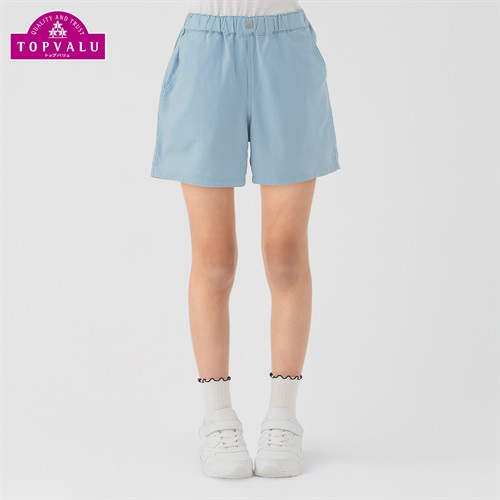 ツイルショートパンツ トップバリュ キッズ 130cm-160cm(サックス-130cm)