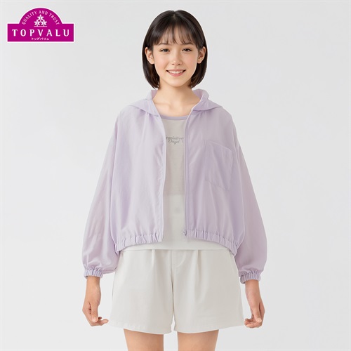 タンクトップ付きシアーパーカー 女の子 トップバリュ キッズ 130cm-160cm