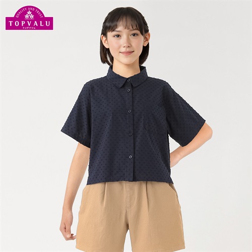 コットンドビー半袖ブラウス 女の子 トップバリュ キッズ130cm-160cm