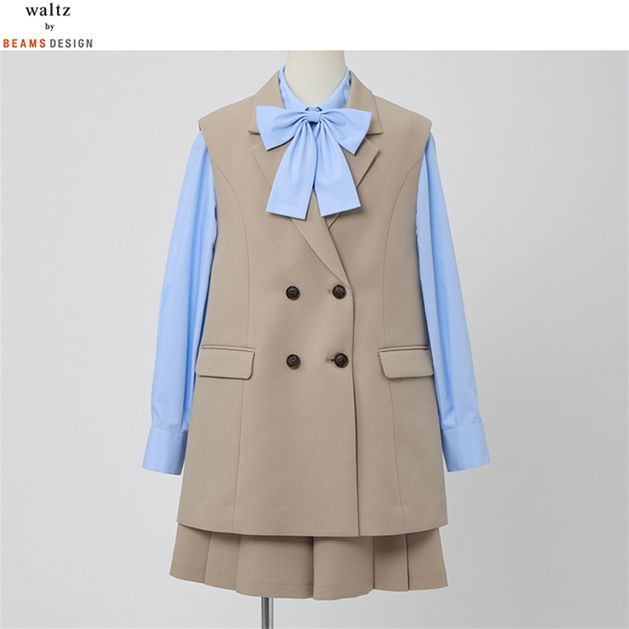 waltz by BEAMS DESIGN ベージュベストスーツ キッズ 女の子 ビームス