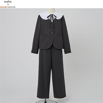 waltz by BEAMS DESIGN パンツスーツ 165A 黒 女の子 新品 ビームス キッズ 女の子 ダブルジャケット パンツスーツ