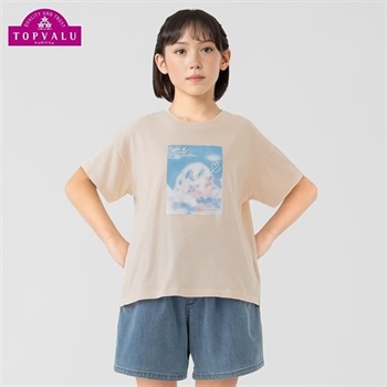ピースフィットクール タイダイプリント半袖Ｔシャツ 女の子 トップバリュ キッズ 130cm-160cm(オレンジ-130cm)