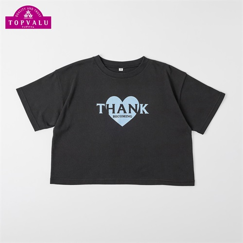 ピースフィットクール ラメロゴクロップド半袖Ｔシャツ トップバリュ キッズ 130cm-160cm