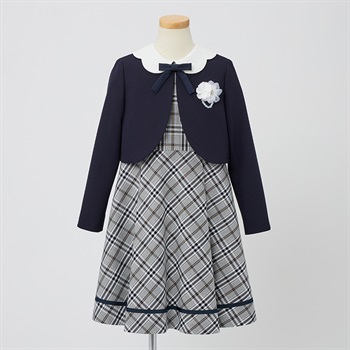 sa・ku・ra ネイビーチェックアンサンブル キッズ 女の子 フォーマル