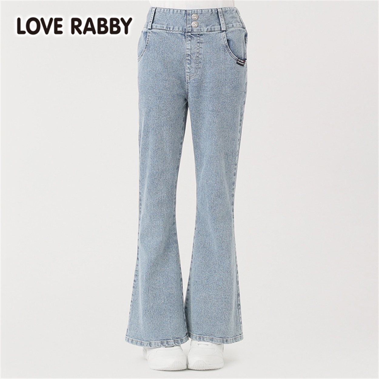 ラブラビ ストレッチフレアーパンツ 女の子 キッズ130cm-160cm 