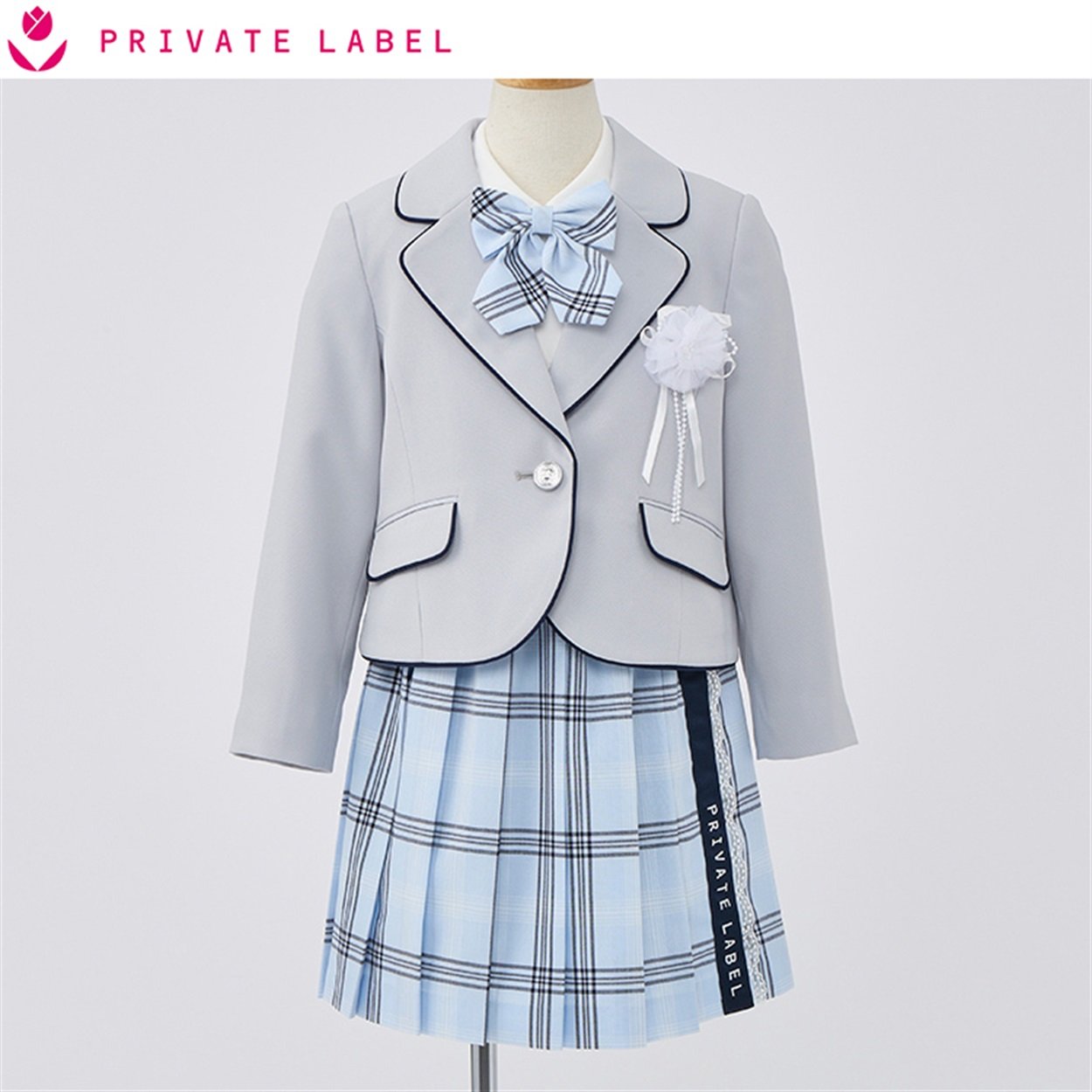 【極美品】Private Label ハートビジュー フォーマル 3点セット PRIVATE LABEL テーラードジャケット三点スーツ キッズ 女の子
