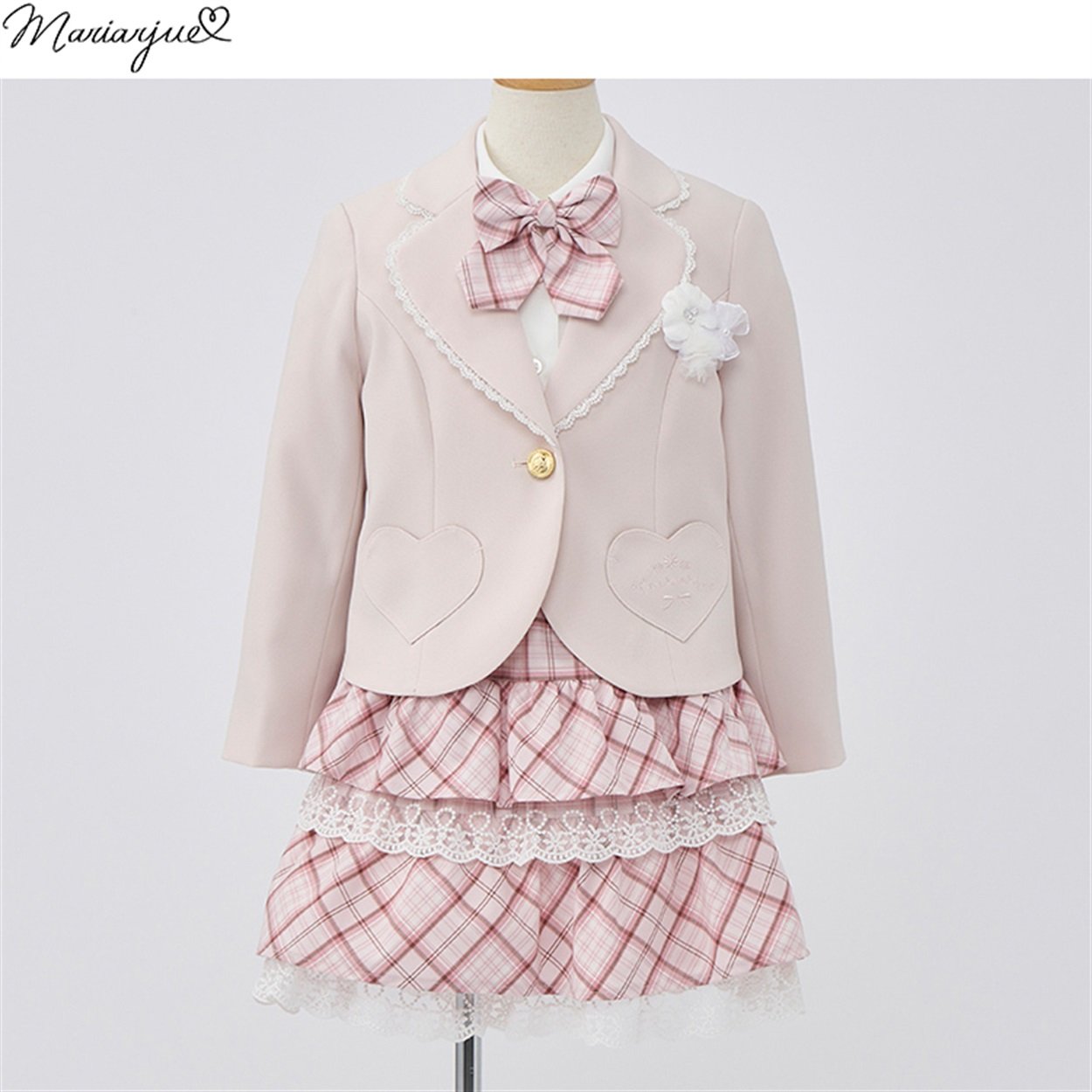 Mariarjue ハートポケットジャケット三点スーツ キッズ 女の子