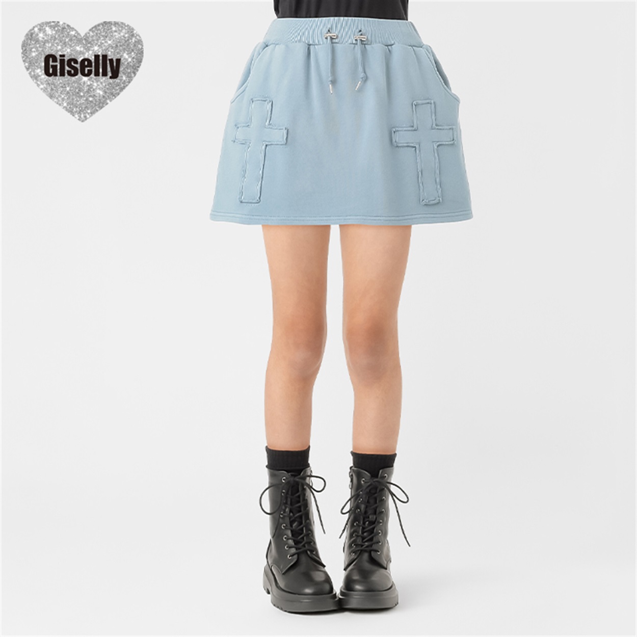 Giselly(ジゼリー) クロスモチーフミニスカート 女の子 キッズ130cm