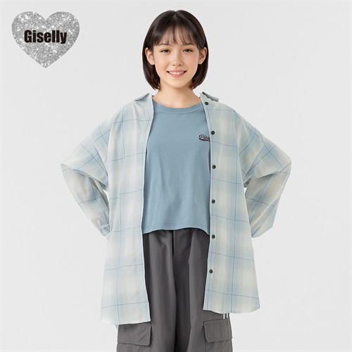 Giselly(ジゼリー) マルチWAYチェックシャツ 女の子 キッズ 130cm-160cm