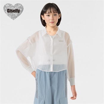 Giselly(ジゼリー) シアーシャツタンクアンサンブル 女の子 キッズ 130cm-160cm(ホワイト-130cm)