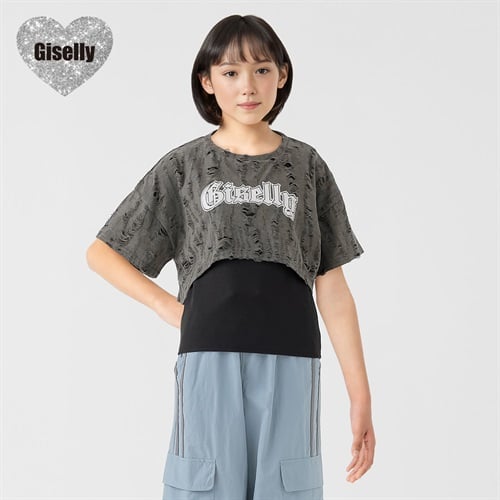Giselly(ジゼリー) ダメージＴシャツタンクアンサンブル 女の子 キッズ 130cm-160cm